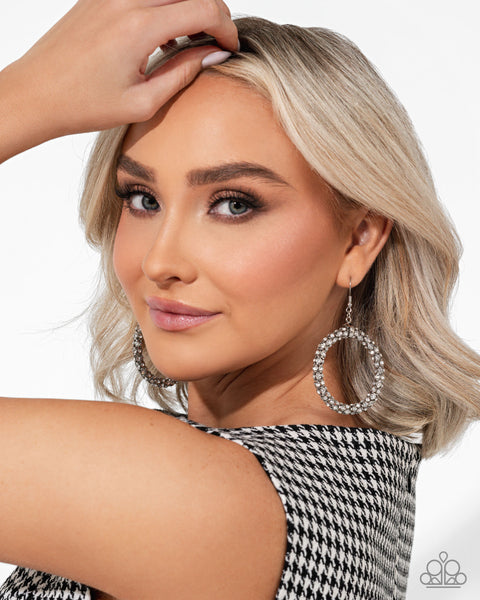 COMING SOON Paparazzi Breathtaking Beacon - White Earrings