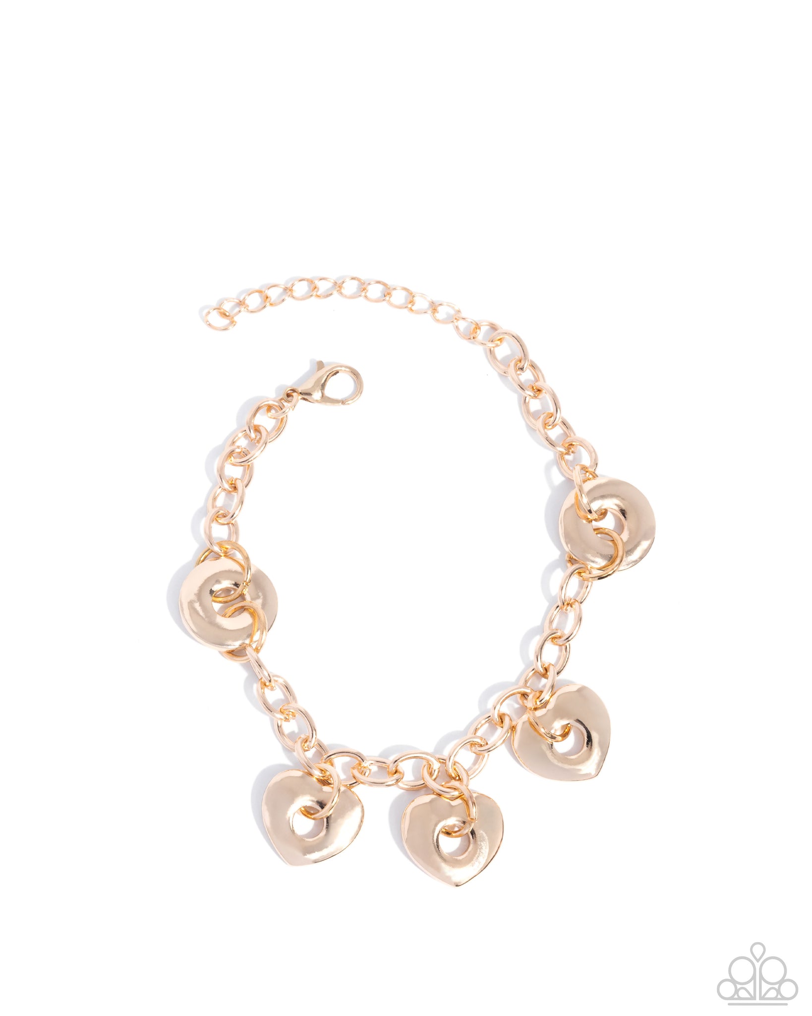 Paparazzi Synced Shapes - Charm Gold Bracelet