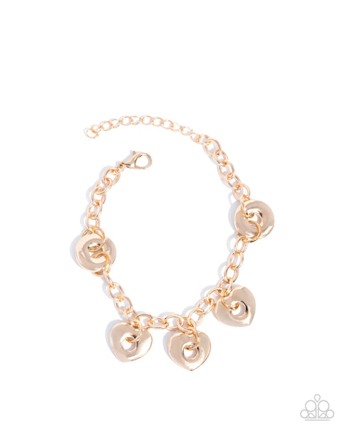 Paparazzi Synced Shapes - Charm Gold Bracelet