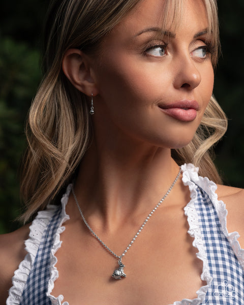 Paparazzi Dont Worry, Be HOPPY Bunny - Silver Necklace