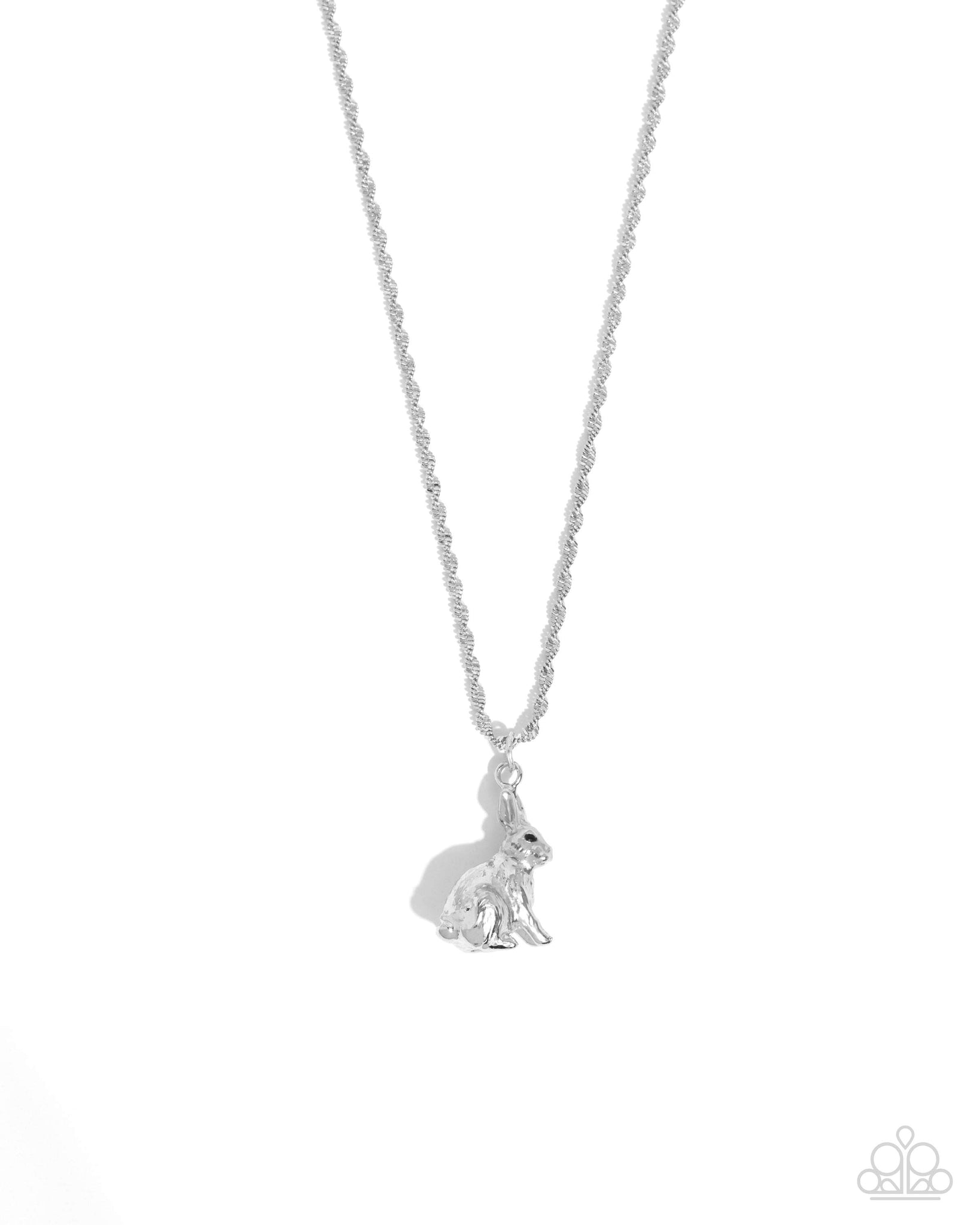 Paparazzi Dont Worry, Be HOPPY Bunny - Silver Necklace