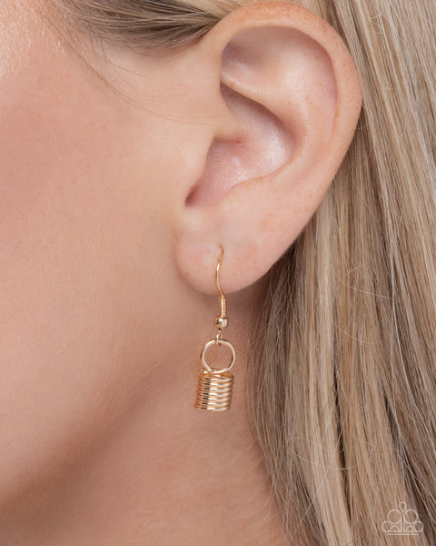 Paparazzi Carefree Coils - Gold Necklace