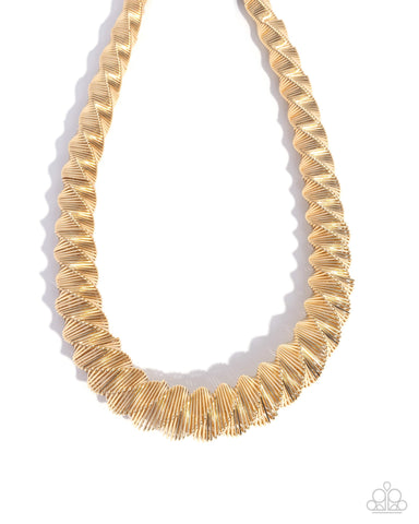 COMING SOON Paparazzi Candescent Coils - Gold Necklace
