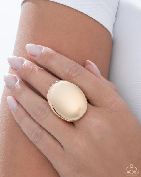 Paparazzi Omniscient Oval - Gold Ring