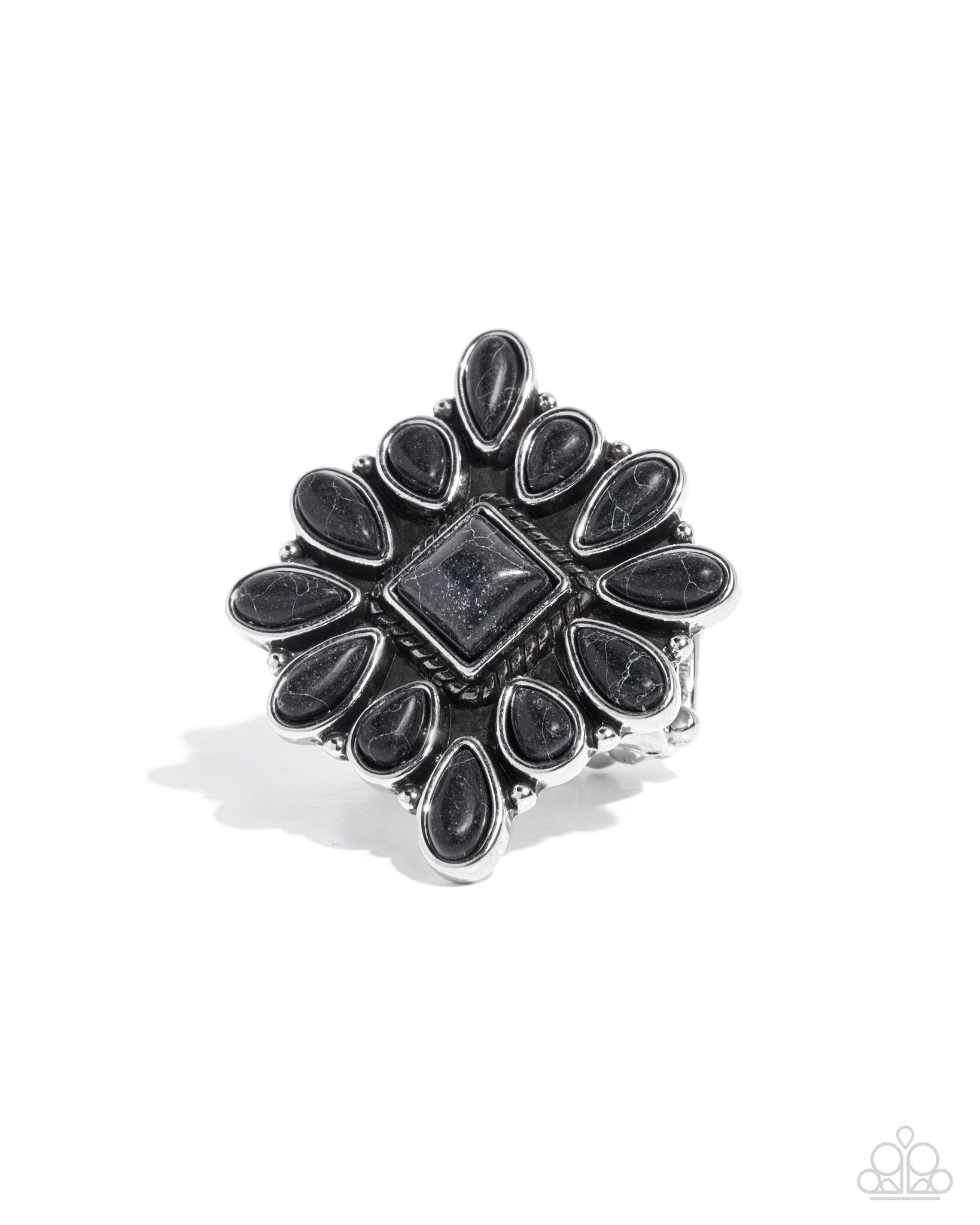 Paparazzi Developed Diamond - Black Ring