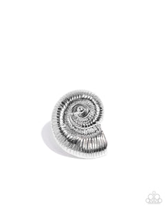 COMING SOON Paparazzi Shipwrecked Shell - Silver Ring