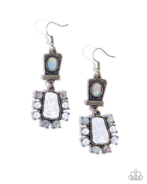 COMING SOON Paparazzi Synthetic Serenity - Brass Earrings