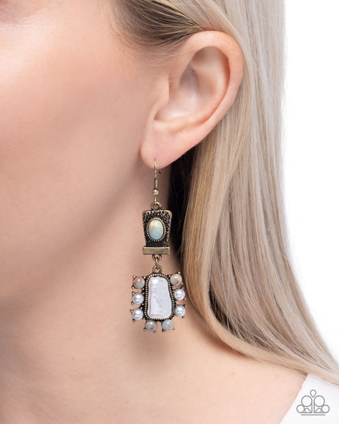 COMING SOON Paparazzi Synthetic Serenity - Brass Earrings