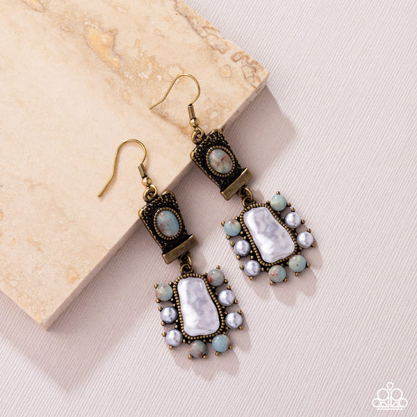 COMING SOON Paparazzi Synthetic Serenity - Brass Earrings