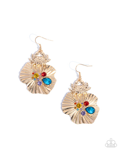 COMING SOON Paparazzi Capricious Crab - Gold Earrings