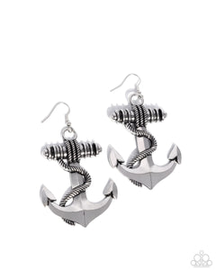 COMING SOON Paparazzi Adorable Anchor - Silver Earrings