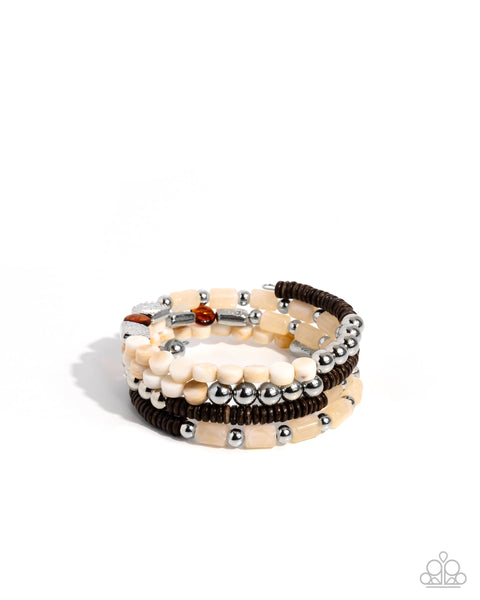 COMING SOON Paparazzi Eclectic Empire - Brown Coiled Bracelet