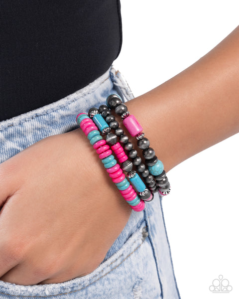 COMING SOON Paparazzi Adorably Abundant - Pink Bracelet