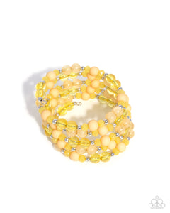 COMING SOON Paparazzi Colorful Chorus Coiled Yellow Bracelet