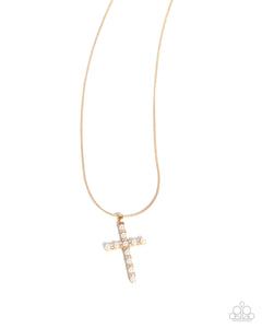 COMING SOON Paparazzi Holy Harmony Cross - Gold Necklace