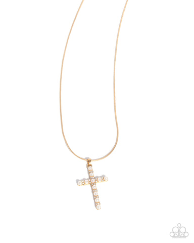 COMING SOON Paparazzi Holy Harmony Cross - Gold Necklace