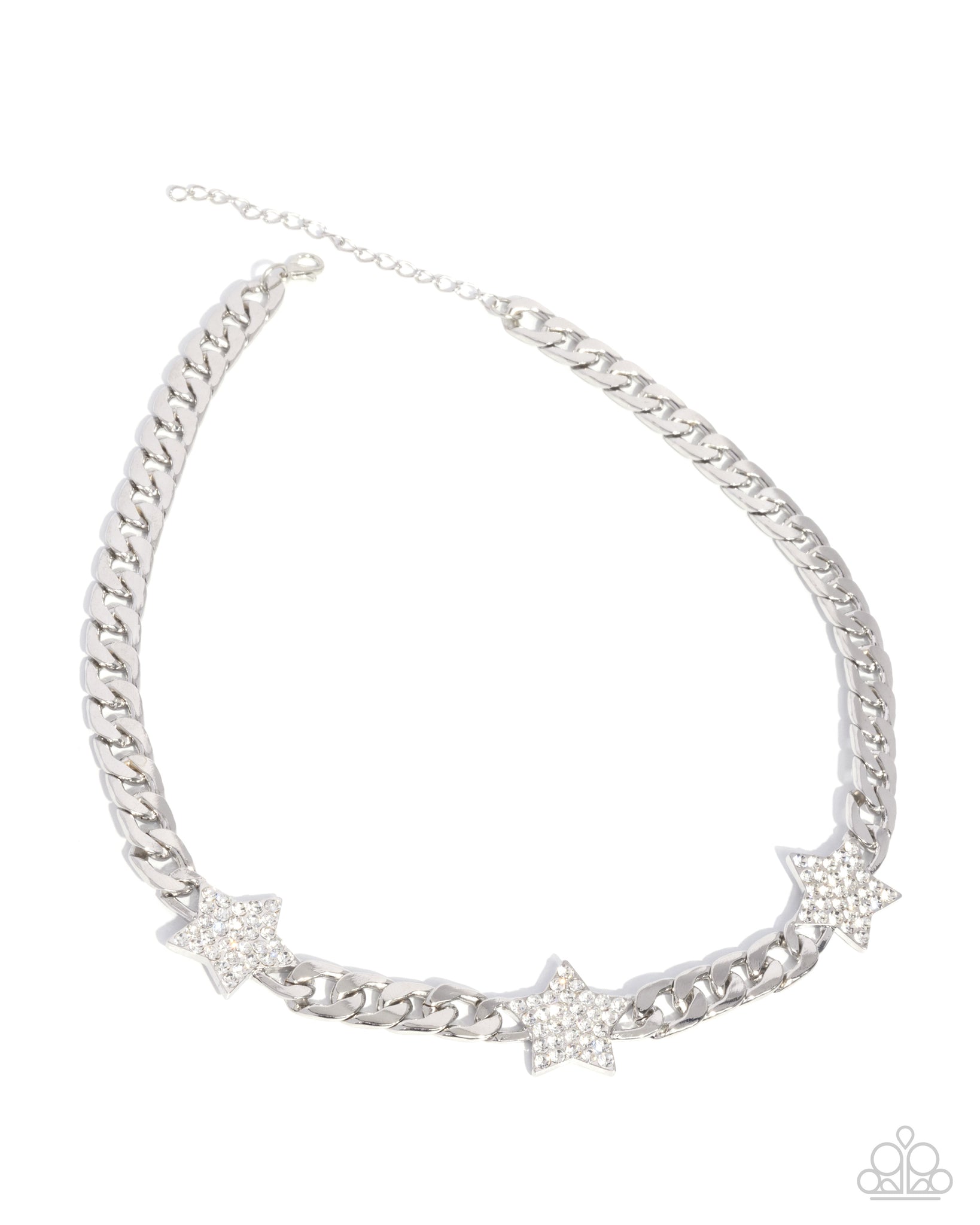 Paparazzi Uncle Sam Stars - White Necklace