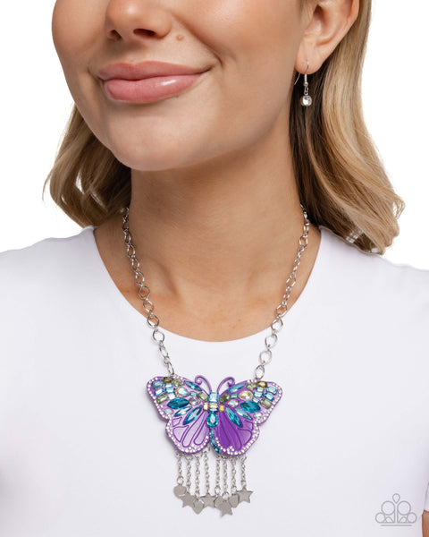 Paparazzi Mayoral Monarch - Purple Necklace