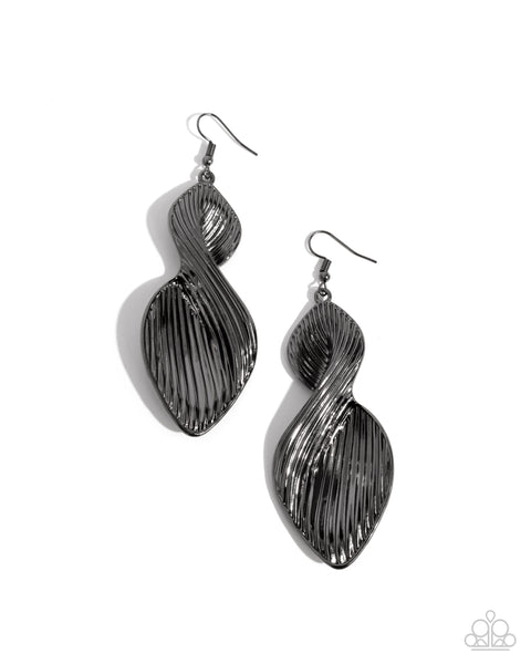 COMING SOON Paparazzi 
Skinny Spiral - Black Earrings