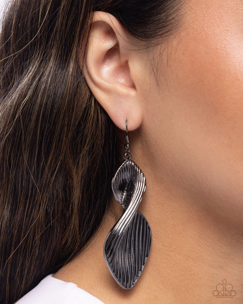 COMING SOON Paparazzi 
Skinny Spiral - Black Earrings
