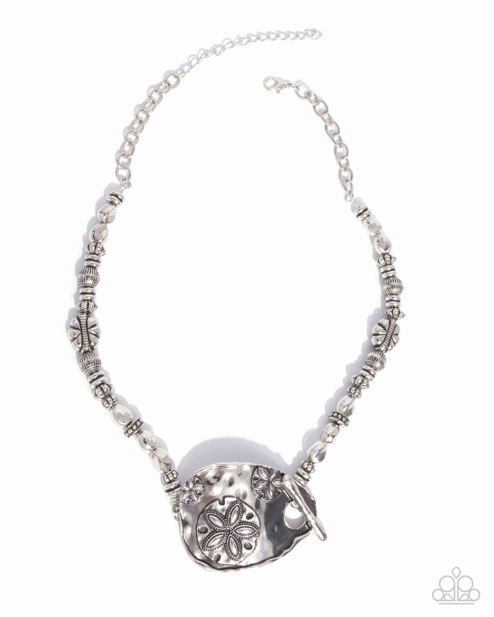 COMING SOON Paparazzi Sand Dollar Statement - Silver Necklace