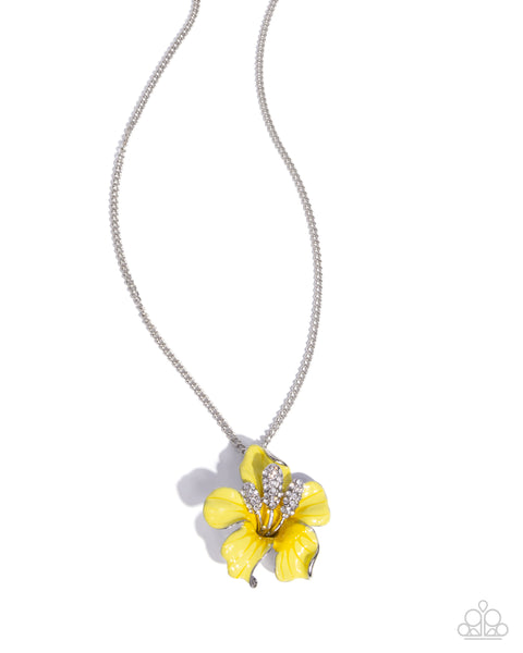 COMING SOON Paparazzi Floral Front Necklace and Poppy Power Ring - Yellow Set