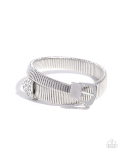 COMING SOON Paparazzi Belted Brilliance - White Bracelet
