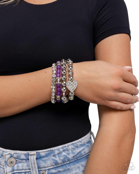 Paparazzi Poetically Plush - Purple Bracelet