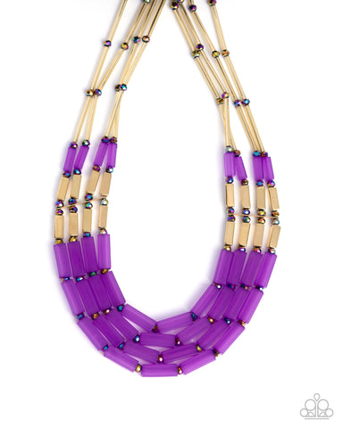 COMING SOON Paparazzi 
Cylindrical Craze - Purple Necklace