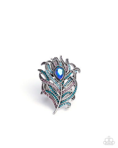 COMING SOON Paparazzi Polished Peacock - Blue Ring