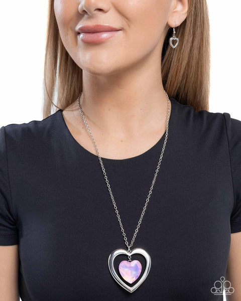 COMING SOON Paparazzi Heartfelt Hemisphere UV Pink Necklace