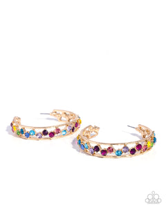 Paparazzi Scattered Sophistication - Multi Hoop Earrings