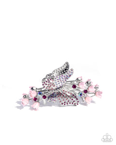 COMING SOON Paparazzi Fluttering French - Pink Hair Clip