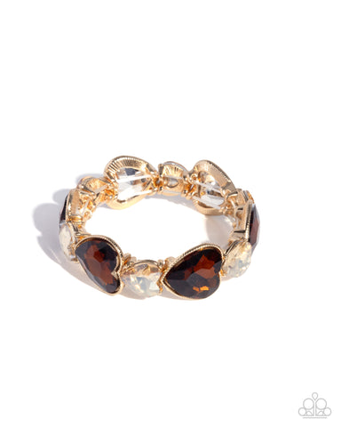 COMING SOON Paparazzi Heart Habit - Brown Bracelet