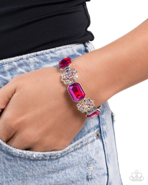 Paparazzi Prismatic Profession - Pink Iridescent Bracelet