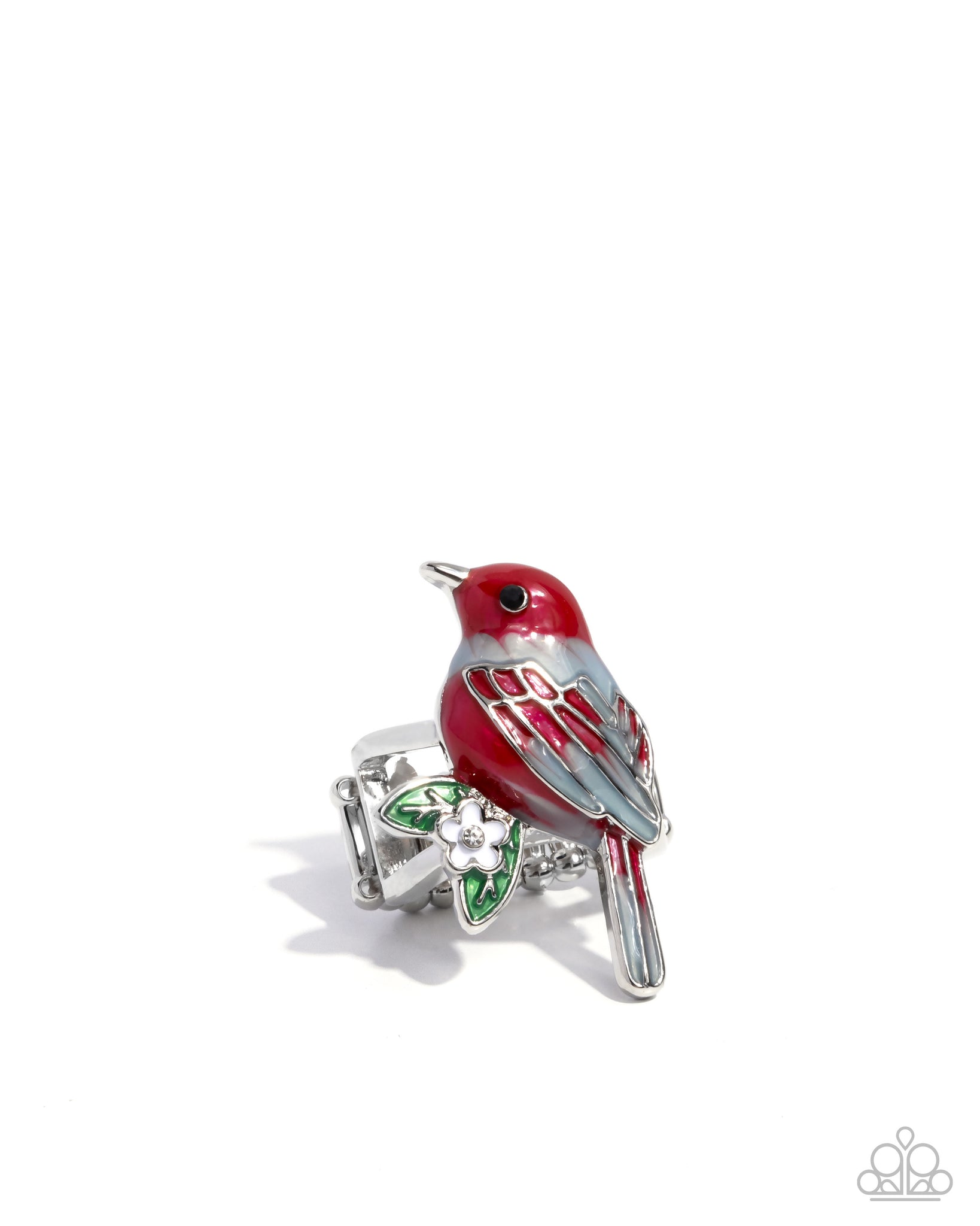 Paparazzi Nestled Nightingale Bird- Red Ring
