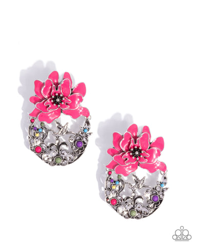 Paparazzi Hummingbird Homecoming - Pink Earrings