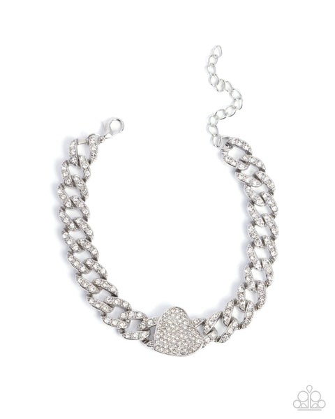 Paparazzi Humane Hearts - White Bracelet