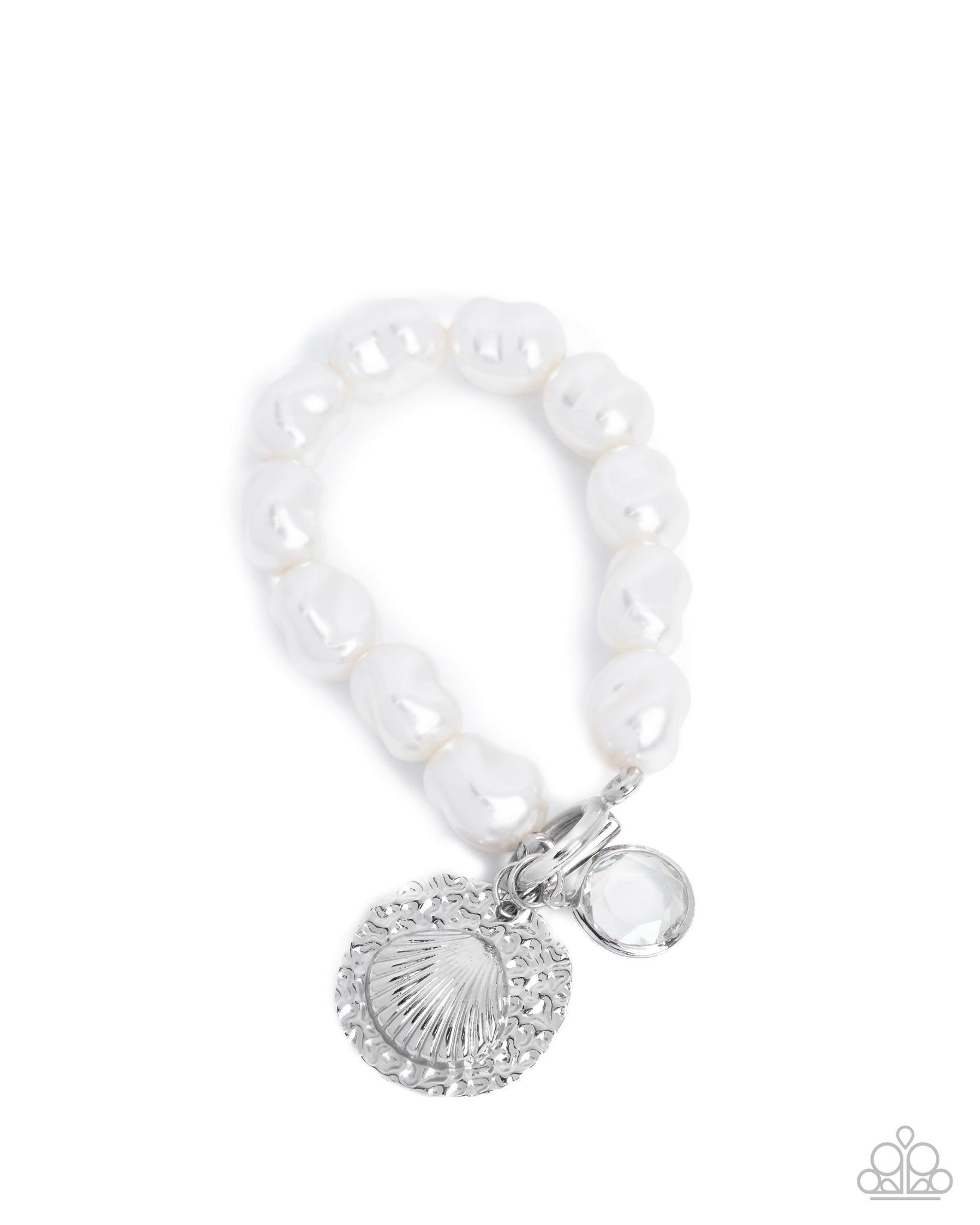 Paparazzi Coastal Cadenza - White Pearl Bracelet