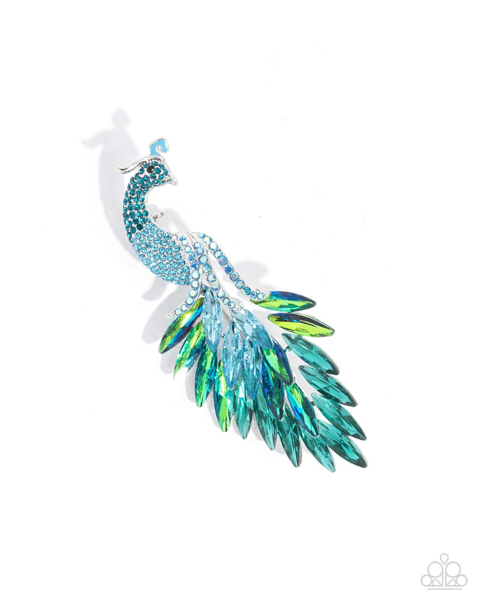 Paparazzi Peacock Pedestal - Blue Brooch