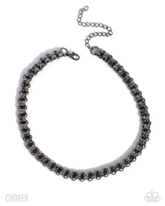 COMING SOON Paparazzi 
Double Demand - Black Choker Necklace
