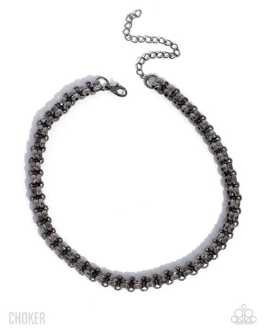 COMING SOON Paparazzi 
Double Demand - Black Choker Necklace