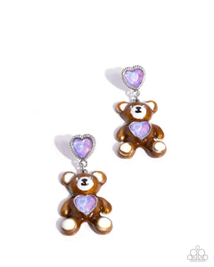 COMING SOON Paparazzi Traditional Teddy - Purple Earrings