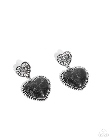 COMING SOON Paparazzi  
Rustic Reinvention - Black Earrings