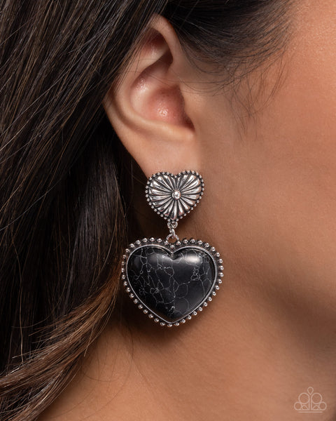 COMING SOON Paparazzi  
Rustic Reinvention - Black Earrings