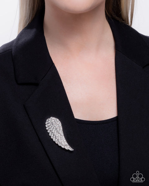 Paparazzi Angelic Affection - White Brooch