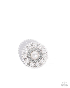 COMING SOON Paparazzi Posh Paladin Pearl-White Broach