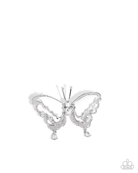 COMING SOON Paparazzi Articulate Aerial - White Brooch