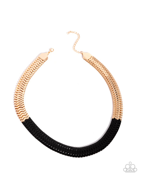 Paparazzi Painted Paradox - Black Necklace