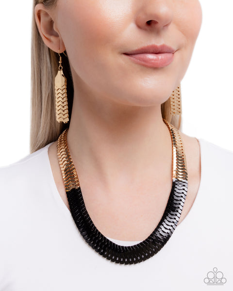 Paparazzi Painted Paradox - Black Necklace